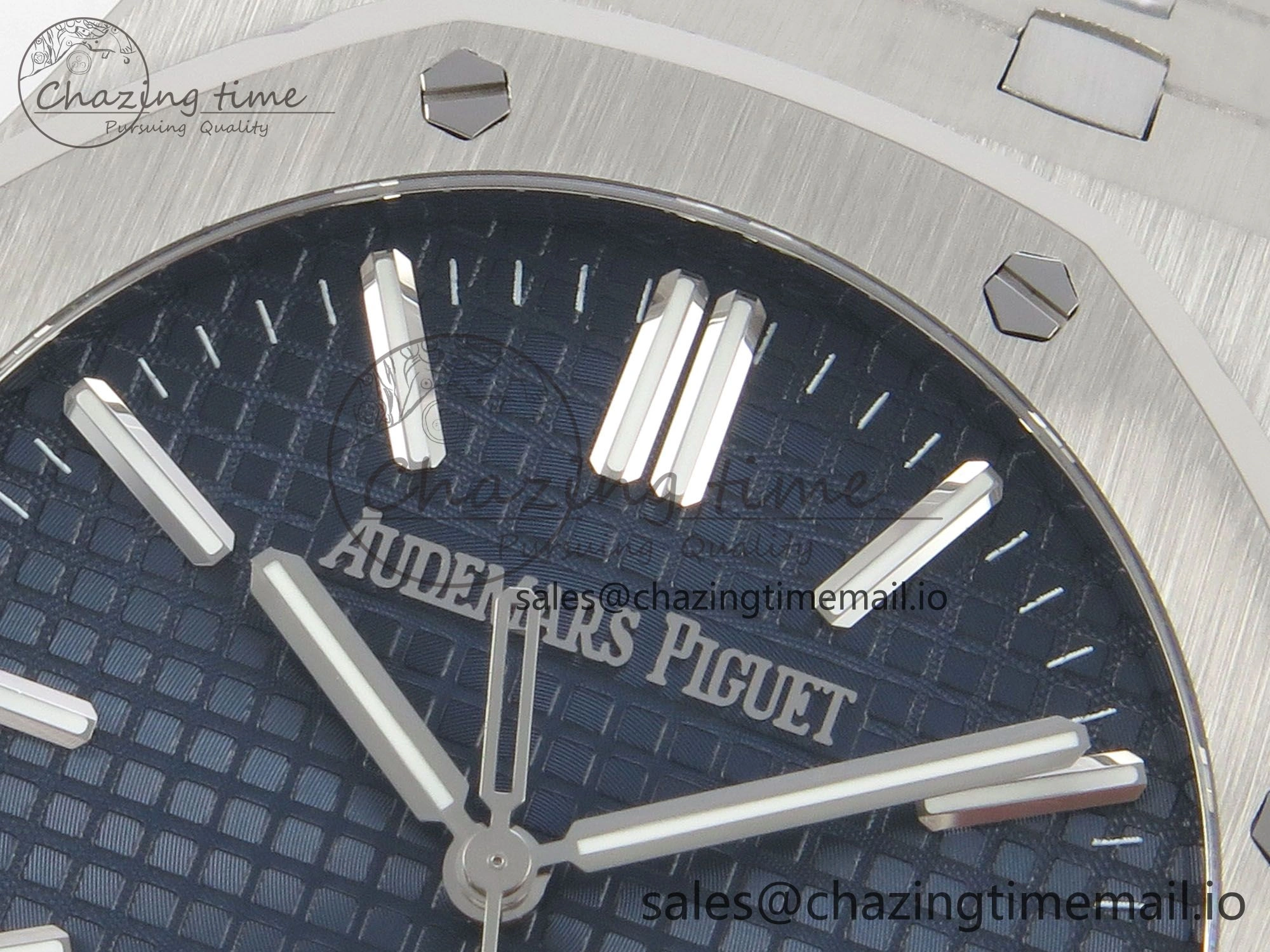 Royal Oak 15510 SS TWSF Best Edition Blue Textured Dial on SS Bracelet SA4302 Super Clone StreetReady 4250