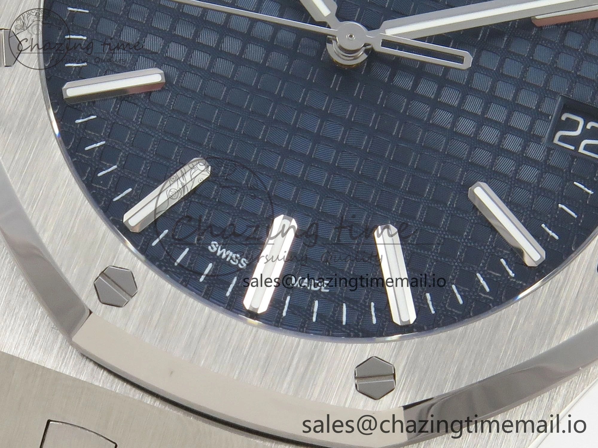 Royal Oak 15510 SS TWSF Best Edition Blue Textured Dial on SS Bracelet SA4302 Super Clone StreetReady 4250