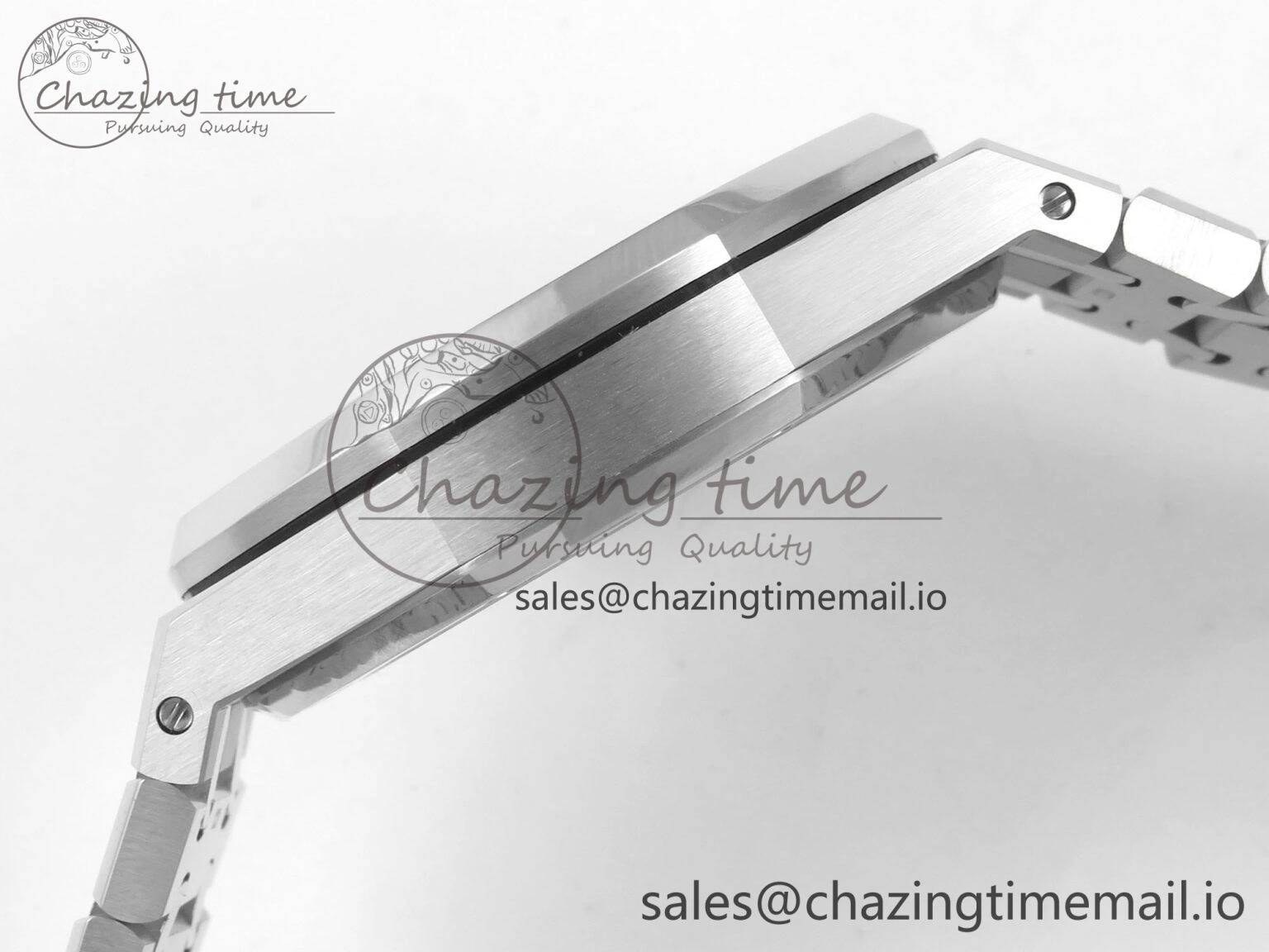 GoAnywhere Royal Oak 15510 SS TWSF Best Edition Gray Textured Dial on SS Bracelet SA4302 Super Clone 4246