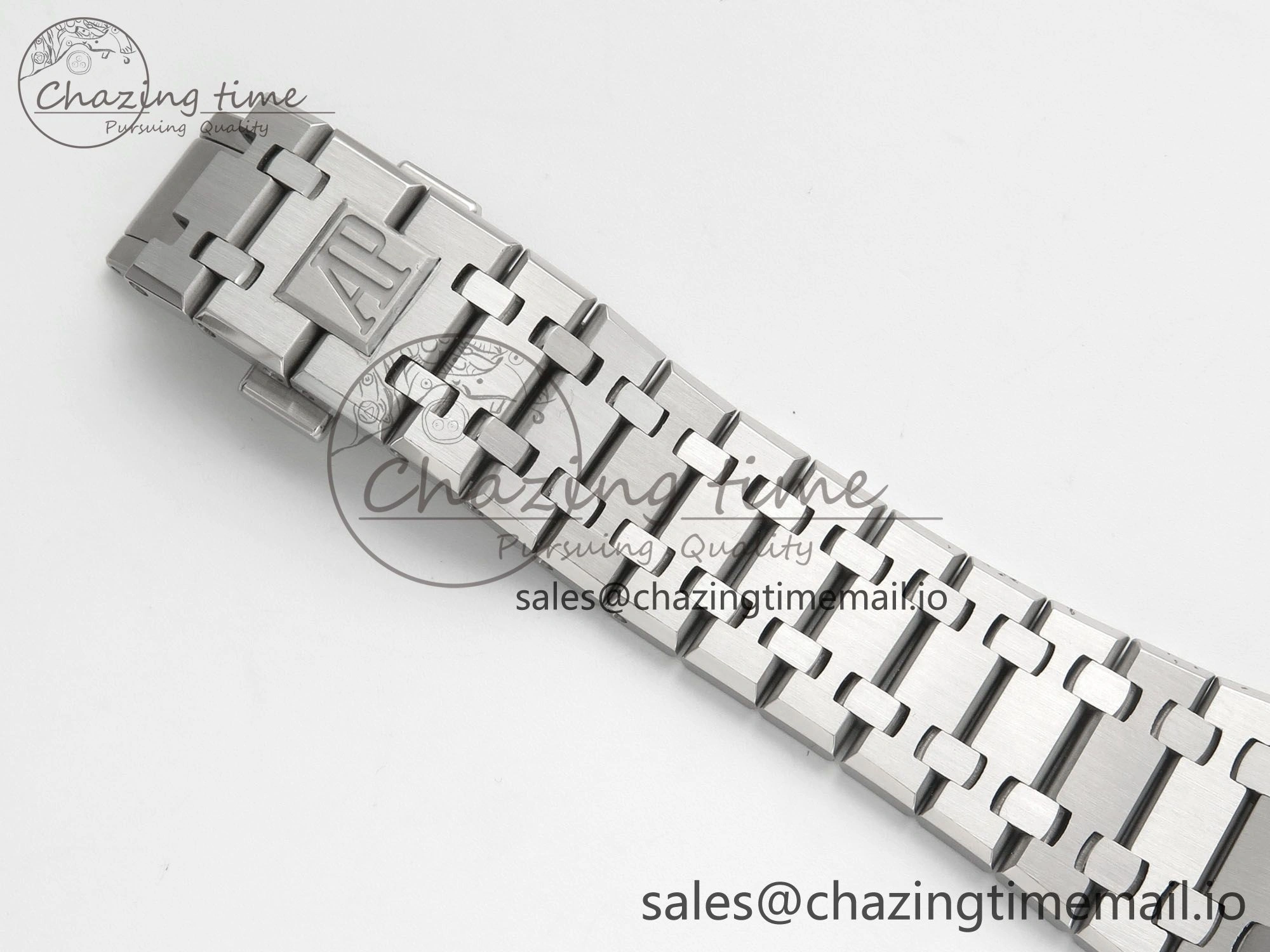 GoAnywhere Royal Oak 15510 SS TWSF Best Edition Gray Textured Dial on SS Bracelet SA4302 Super Clone 4246