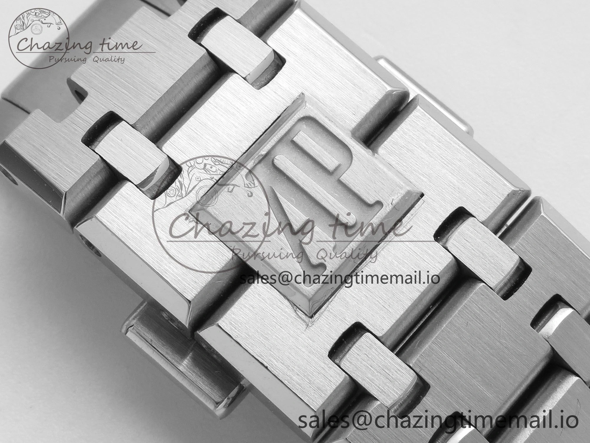 GoAnywhere Royal Oak 15510 SS TWSF Best Edition Gray Textured Dial on SS Bracelet SA4302 Super Clone 4246
