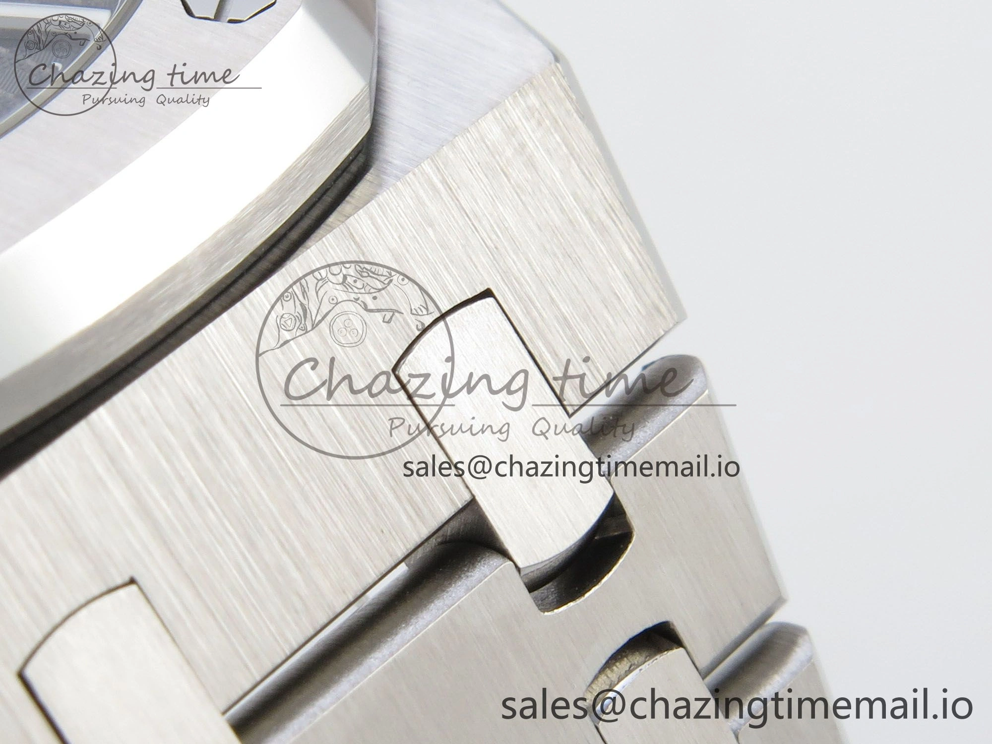 GoAnywhere Royal Oak 15510 SS TWSF Best Edition Gray Textured Dial on SS Bracelet SA4302 Super Clone 4246