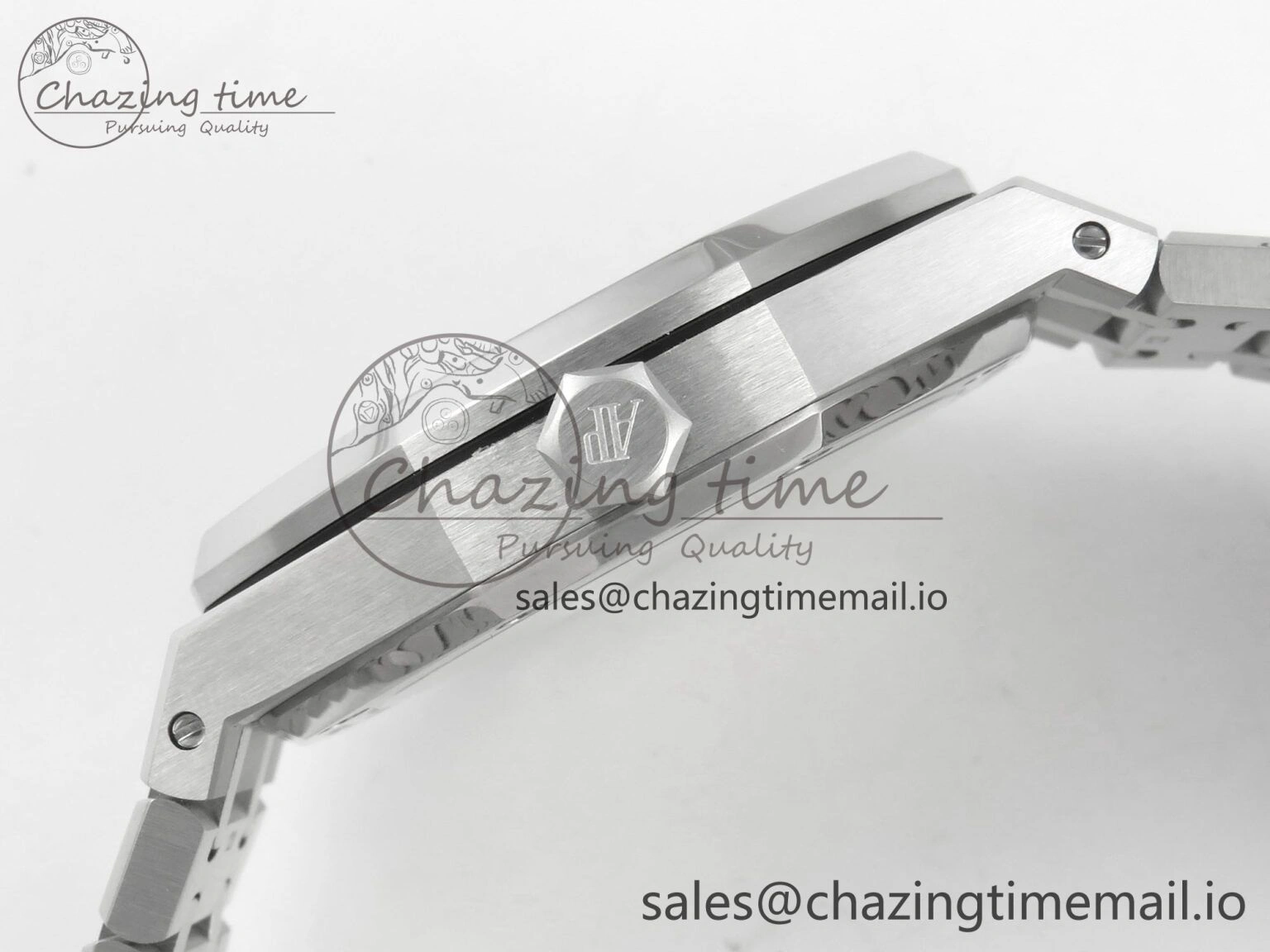 TimelessDesign Royal Oak 15510 SS TWSF Best Edition Green Textured Dial on SS Bracelet SA4302 Super Clone 4248
