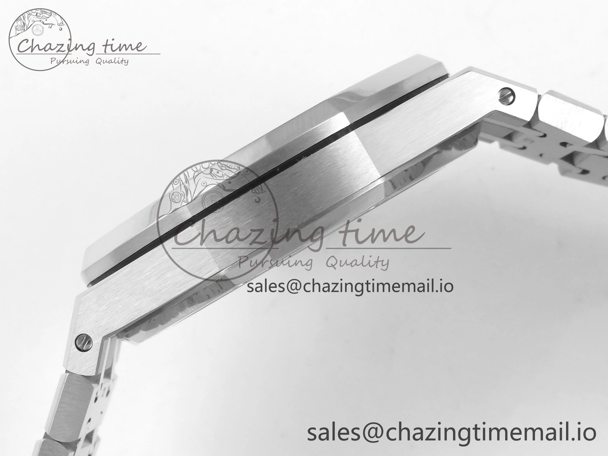 TimelessDesign Royal Oak 15510 SS TWSF Best Edition Green Textured Dial on SS Bracelet SA4302 Super Clone 4248