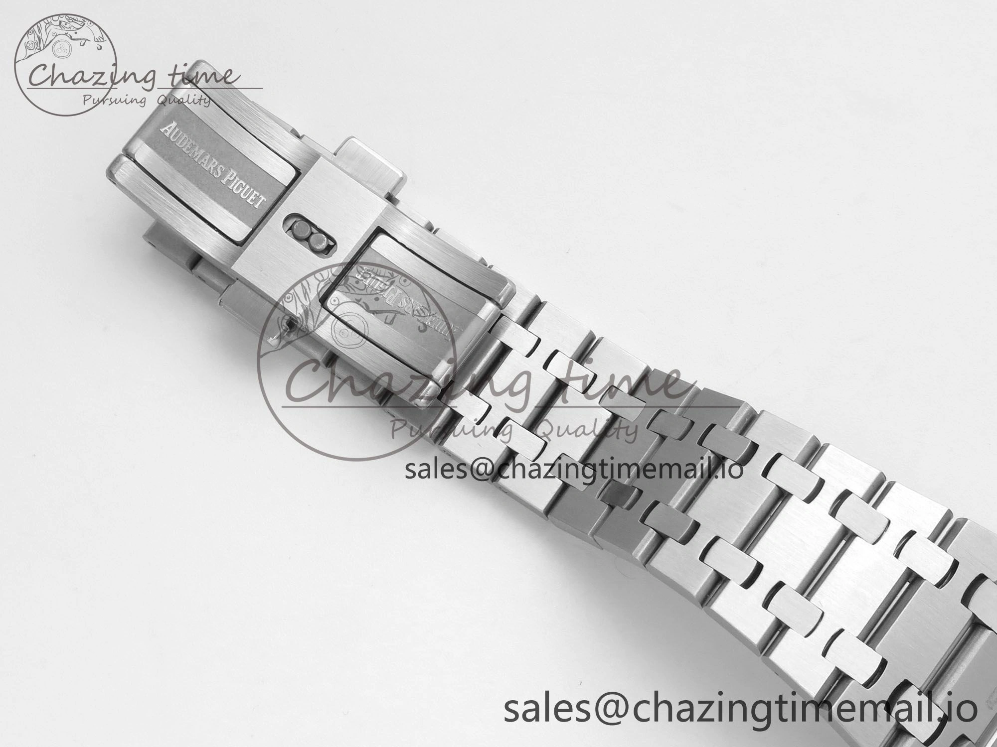 TimelessDesign Royal Oak 15510 SS TWSF Best Edition Green Textured Dial on SS Bracelet SA4302 Super Clone 4248