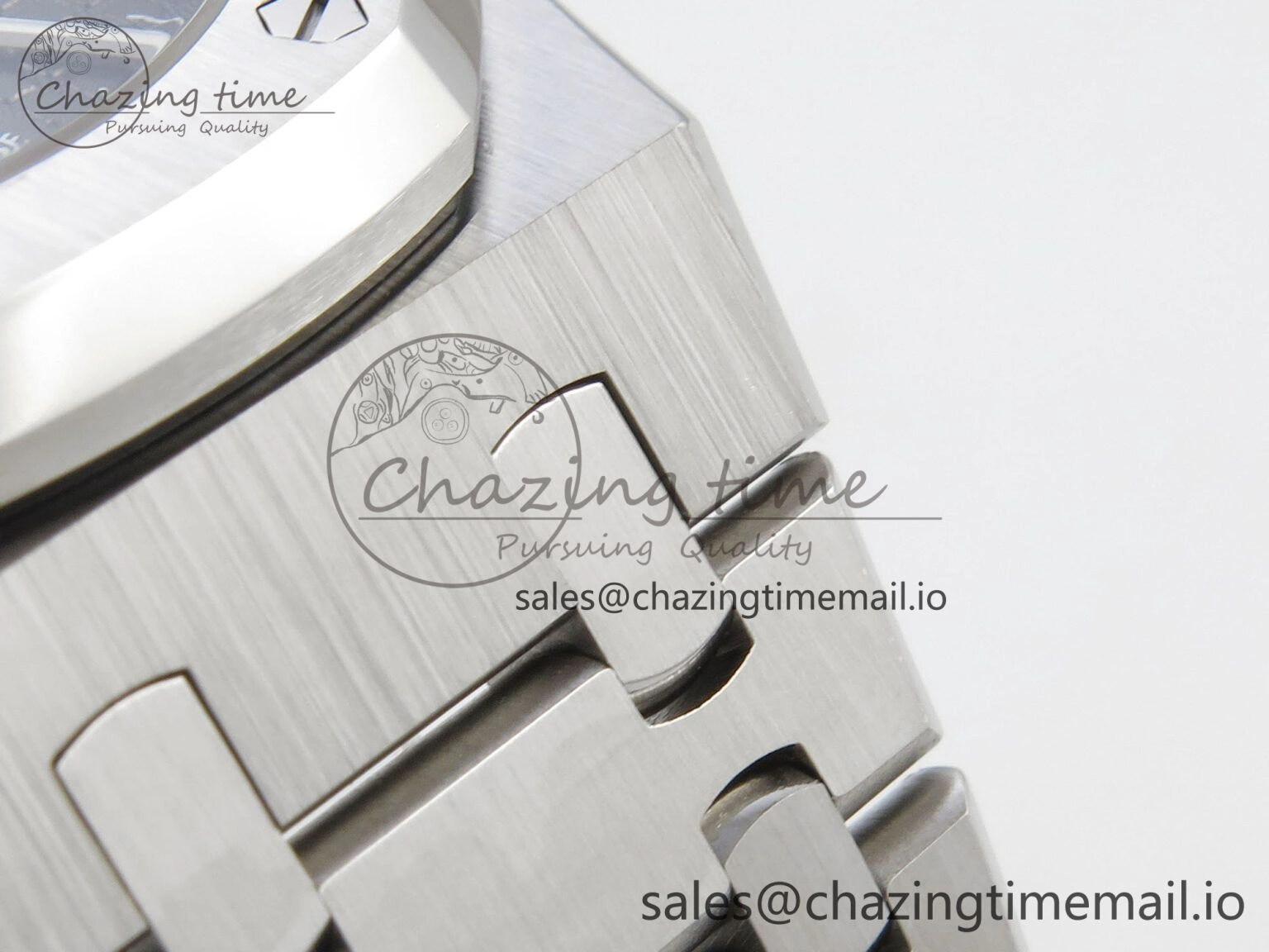 TimelessDesign Royal Oak 15510 SS TWSF Best Edition Green Textured Dial on SS Bracelet SA4302 Super Clone 4248
