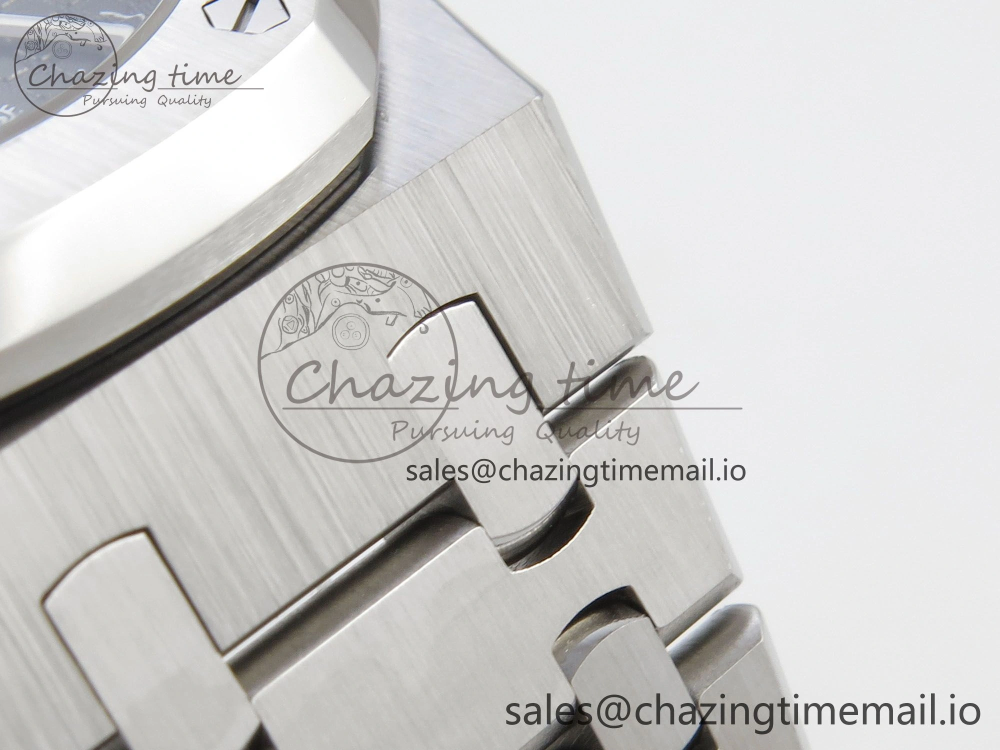TimelessDesign Royal Oak 15510 SS TWSF Best Edition Green Textured Dial on SS Bracelet SA4302 Super Clone 4248