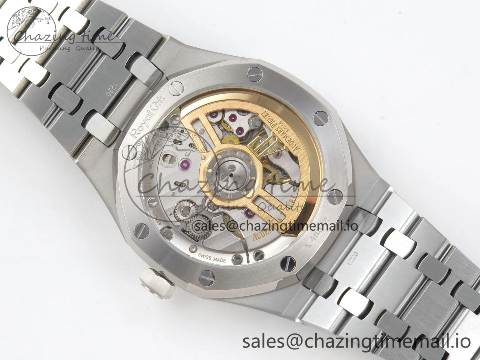 Royal Oak 15510 SS TWSF Best Edition White Textured Dial on SS Bracelet SA4302 Super Clone ZeroBulk 4249