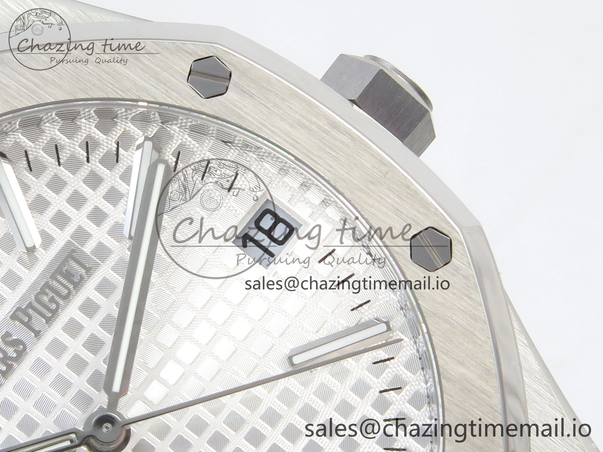 Royal Oak 15510 SS TWSF Best Edition White Textured Dial on SS Bracelet SA4302 Super Clone ZeroBulk 4249