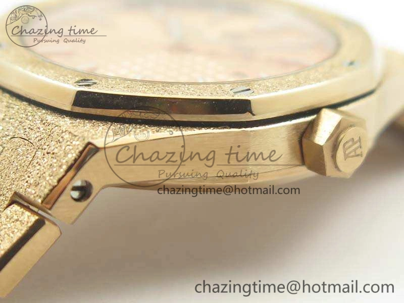 Supportive Royal Oak 33mm 15000 Satin-Polished RG OM Best Edition Gold Dial On RG Bracelet Quartz 4964