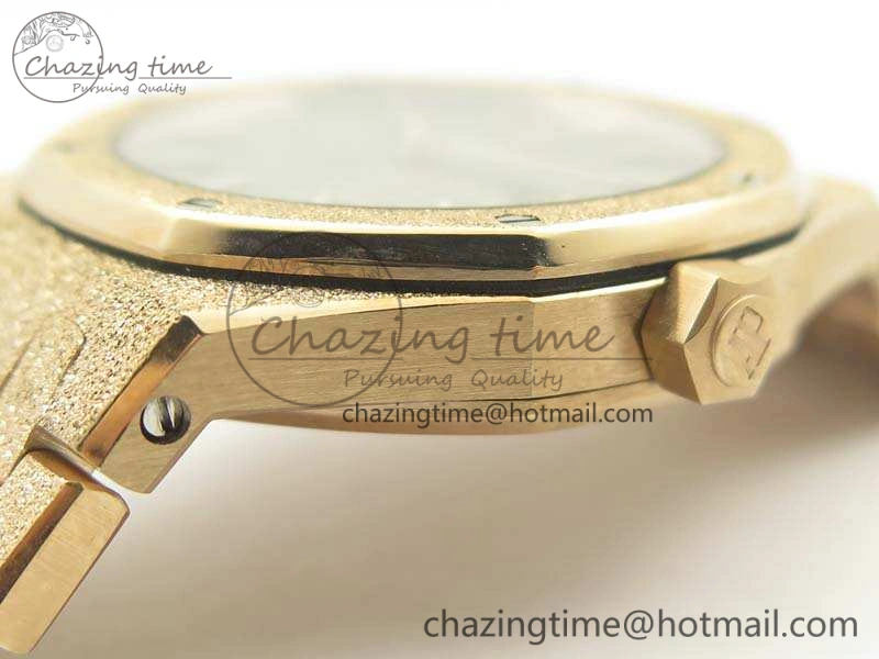 Comfortable Royal Oak 33mm 15000 Satin-Polished RG OM Best Edition Gray Dial On RG Bracelet Quartz 4963