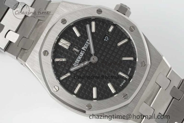 Unique Royal Oak 33mm Ladies SS 8F Best Edition Black Dial on SS Bracelet Quartz 10253