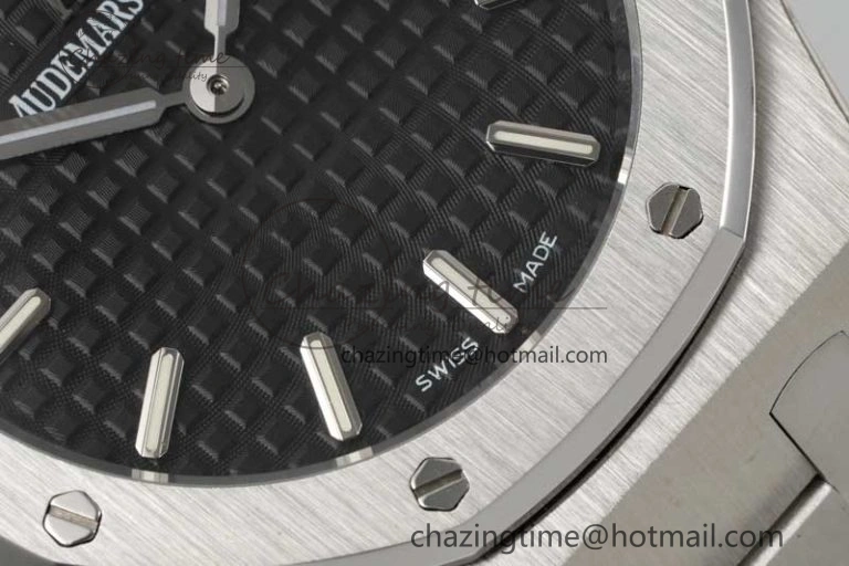 Unique Royal Oak 33mm Ladies SS 8F Best Edition Black Dial on SS Bracelet Quartz 10253