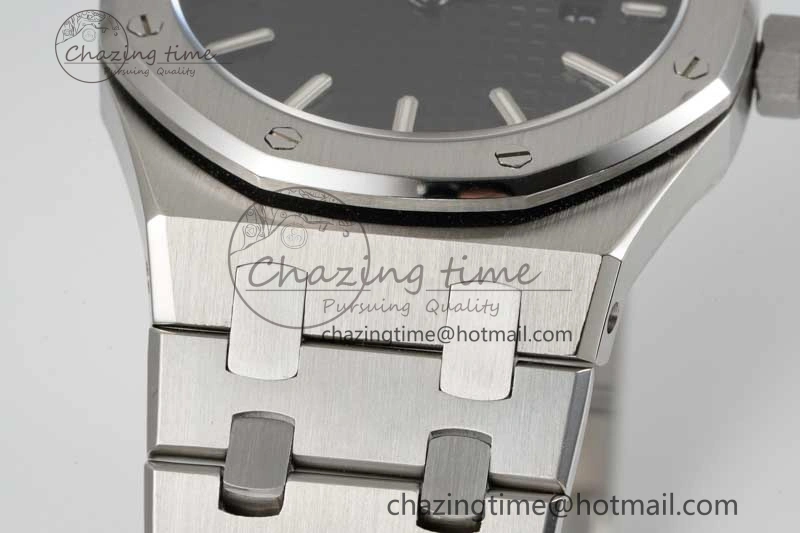 Unique Royal Oak 33mm Ladies SS 8F Best Edition Black Dial on SS Bracelet Quartz 10253