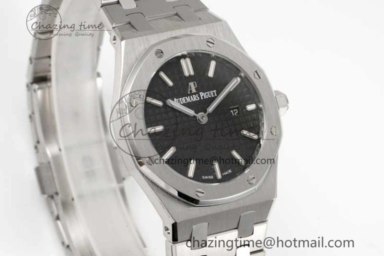 Unique Royal Oak 33mm Ladies SS 8F Best Edition Black Dial on SS Bracelet Quartz 10253