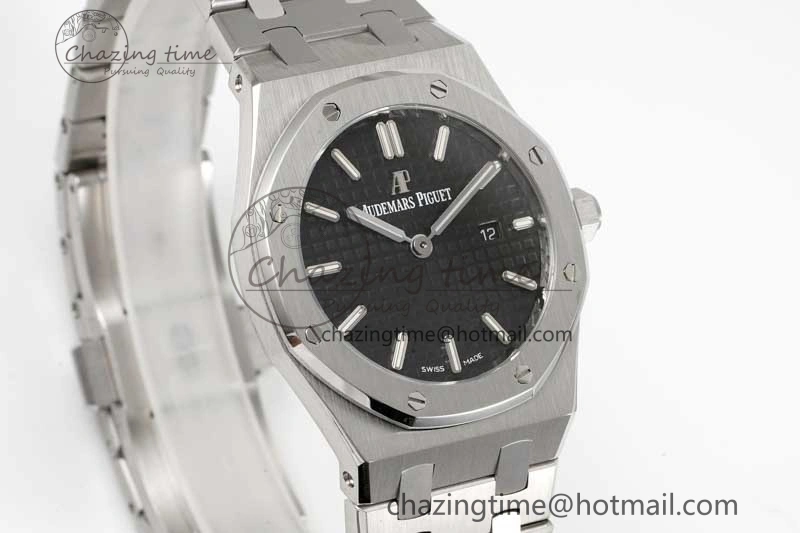Unique Royal Oak 33mm Ladies SS 8F Best Edition Black Dial on SS Bracelet Quartz 10253