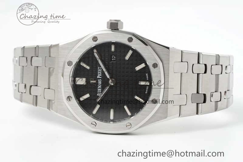 Unique Royal Oak 33mm Ladies SS 8F Best Edition Black Dial on SS Bracelet Quartz 10253