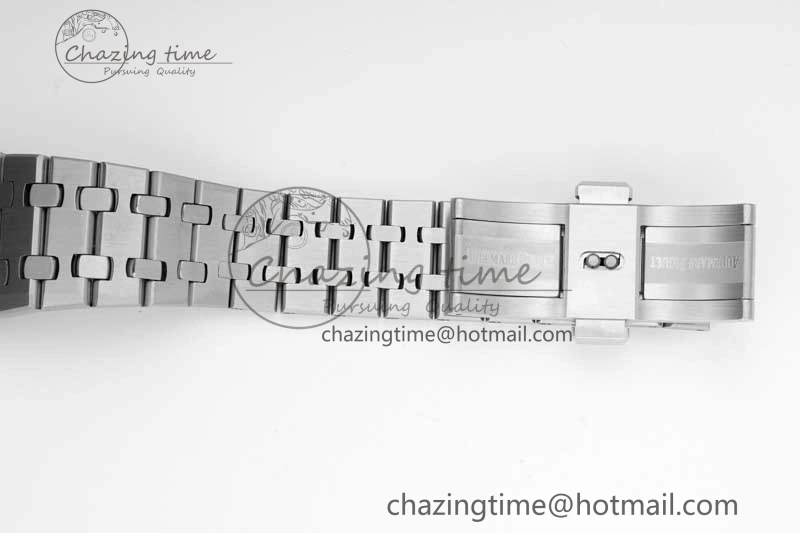 Royal Oak 33mm Ladies SS 8F Best Edition Blue Dial Diamonds Bezel on SS Bracelet Quartz Durable 4782