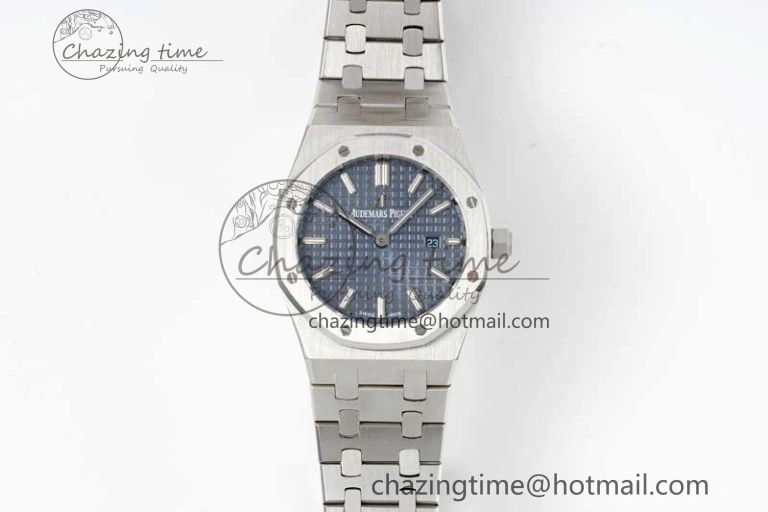 Royal Oak 33mm Ladies SS 8F Best Edition Blue Dial on SS Bracelet Quartz HighQuality 10252