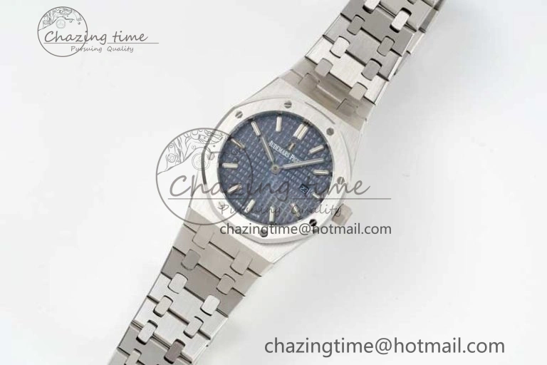 Royal Oak 33mm Ladies SS 8F Best Edition Blue Dial on SS Bracelet Quartz BestValue 4785