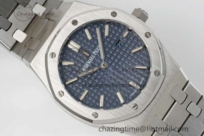 Royal Oak 33mm Ladies SS 8F Best Edition Blue Dial on SS Bracelet Quartz BestValue 4785