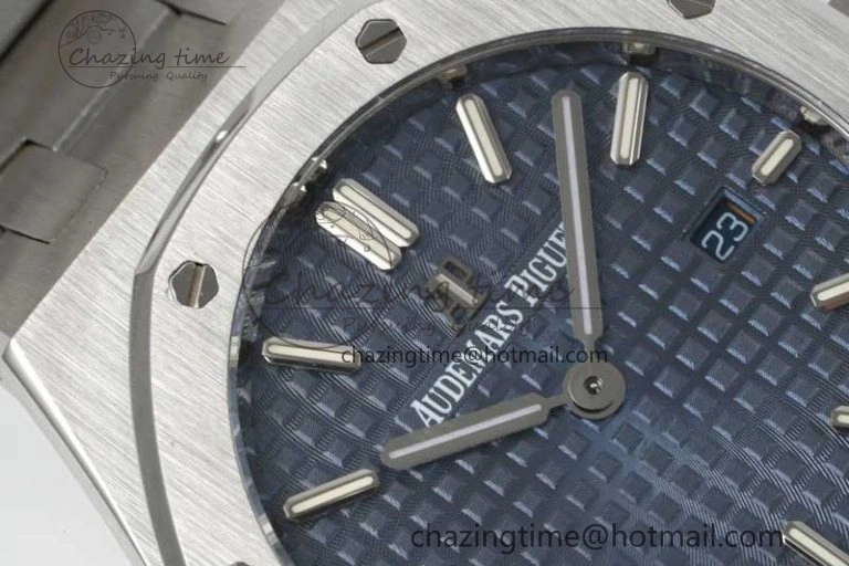 Royal Oak 33mm Ladies SS 8F Best Edition Blue Dial on SS Bracelet Quartz BestValue 4785