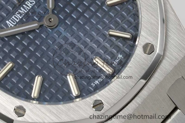 Royal Oak 33mm Ladies SS 8F Best Edition Blue Dial on SS Bracelet Quartz BestValue 4785