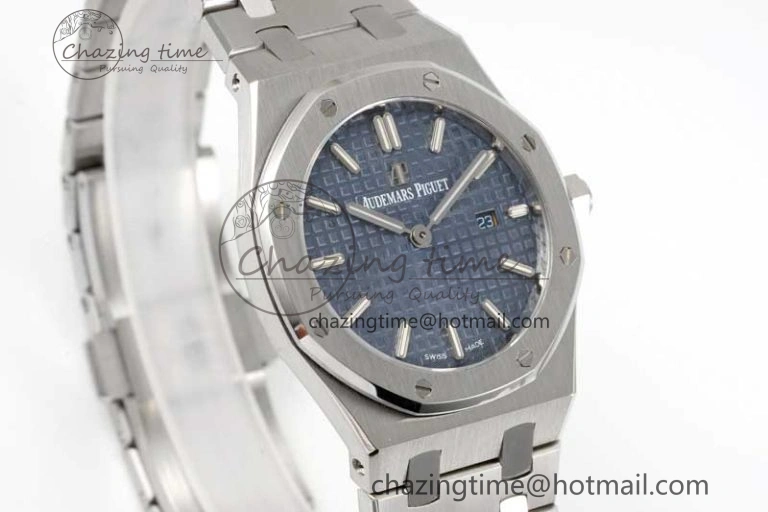 Royal Oak 33mm Ladies SS 8F Best Edition Blue Dial on SS Bracelet Quartz BestValue 4785