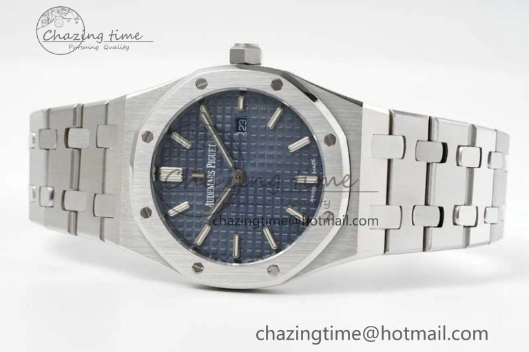 Royal Oak 33mm Ladies SS 8F Best Edition Blue Dial on SS Bracelet Quartz BestValue 4785