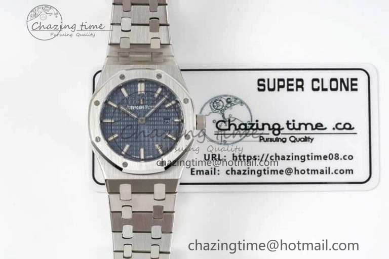 Royal Oak 33mm Ladies SS 8F Best Edition Blue Dial on SS Bracelet Quartz BestValue 4785