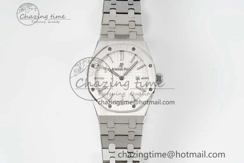 Royal Oak 33mm Ladies SS 8F Best Edition White Dial on SS Bracelet Quartz Durable 4783
