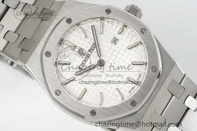 Royal Oak 33mm Ladies SS 8F Best Edition White Dial on SS Bracelet Quartz Durable 4783