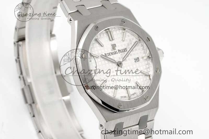 Royal Oak 33mm Ladies SS 8F Best Edition White Dial on SS Bracelet Quartz Durable 4783