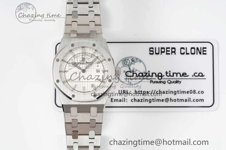 Royal Oak 33mm Ladies SS 8F Best Edition White Dial on SS Bracelet Quartz Durable 4783