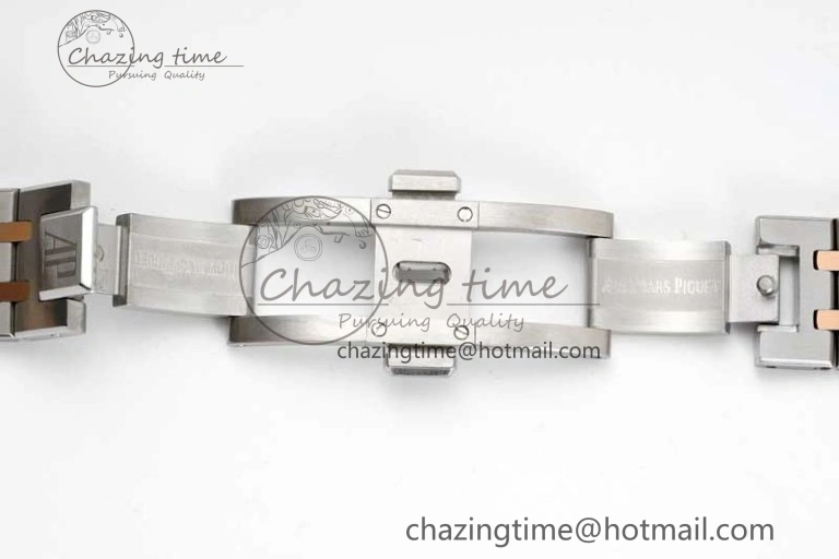 OdorResistant Royal Oak 33mm Ladies SS RG 8F Best Edition White Dial Diamonds Bezel on SS RG Bracelet Quartz 4781