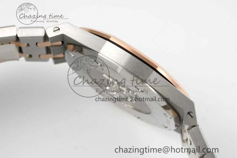 OdorResistant Royal Oak 33mm Ladies SS RG 8F Best Edition White Dial Diamonds Bezel on SS RG Bracelet Quartz 4781