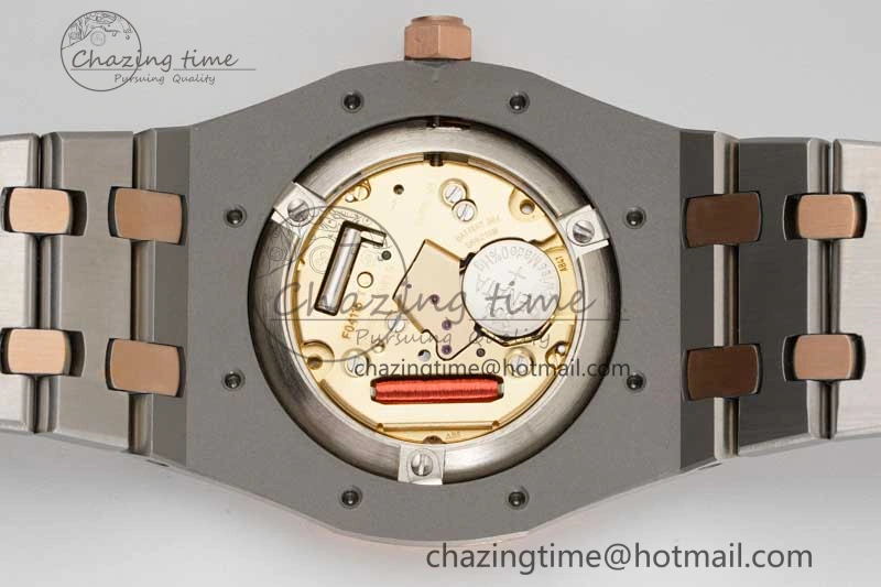 OdorResistant Royal Oak 33mm Ladies SS RG 8F Best Edition White Dial Diamonds Bezel on SS RG Bracelet Quartz 4781