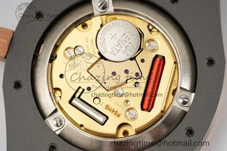 OdorResistant Royal Oak 33mm Ladies SS RG 8F Best Edition White Dial Diamonds Bezel on SS RG Bracelet Quartz 4781