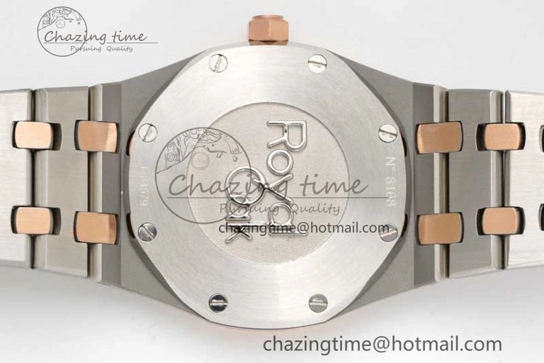 Royal Oak 33mm Ladies SS RG 8F Best Edition White Dial on SS RG Bracelet Quartz Casual 10245