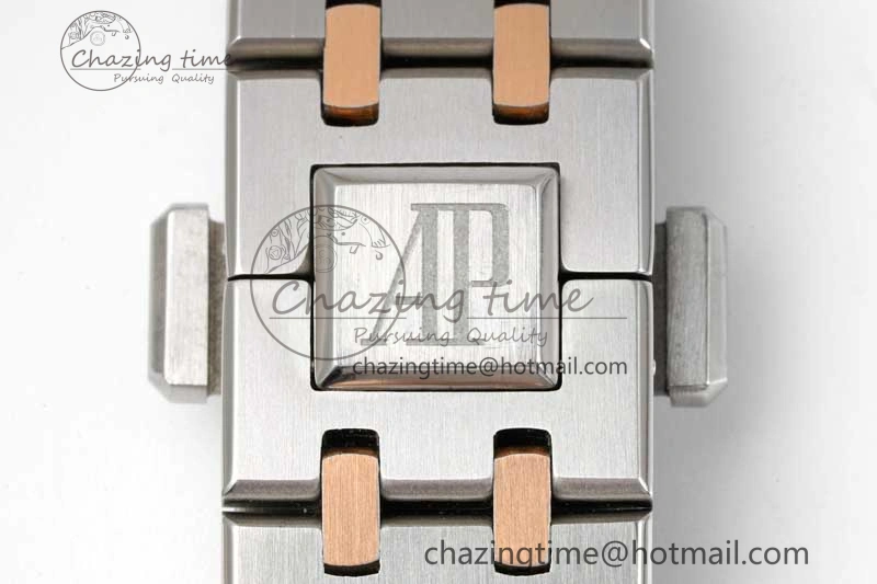 Royal Oak 33mm Ladies SS RG 8F Best Edition White Dial on SS RG Bracelet Quartz Casual 10245