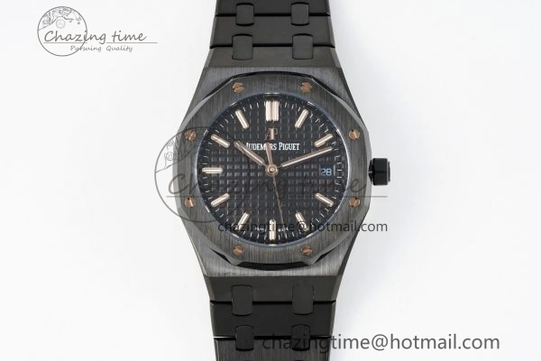 Royal Oak 34mm Black Ceramic BF Best Edition Black Dial on Black Ceramic Bracelet A GoodFit 10222