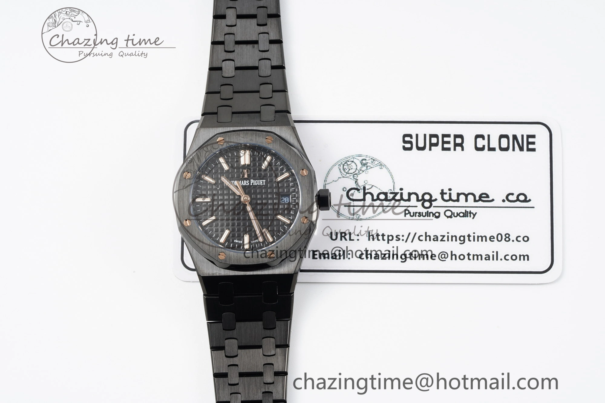 Royal Oak 34mm Black Ceramic BF Best Edition Black Dial on Black Ceramic Bracelet A Colorful 4741