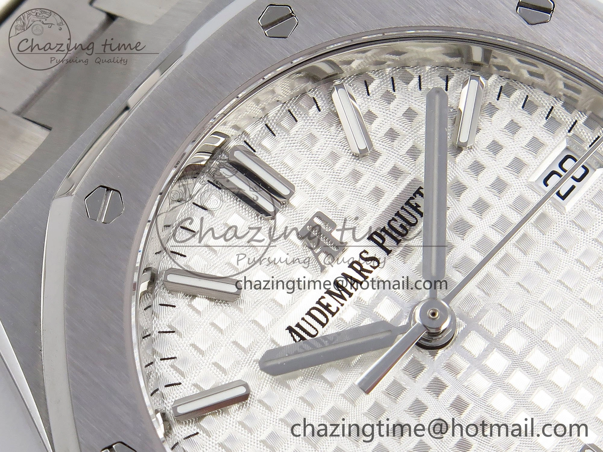 Durable Royal Oak 34mm SS ZF 1:1 Best Edition White Textured Dial on SS Bracelet A 4460