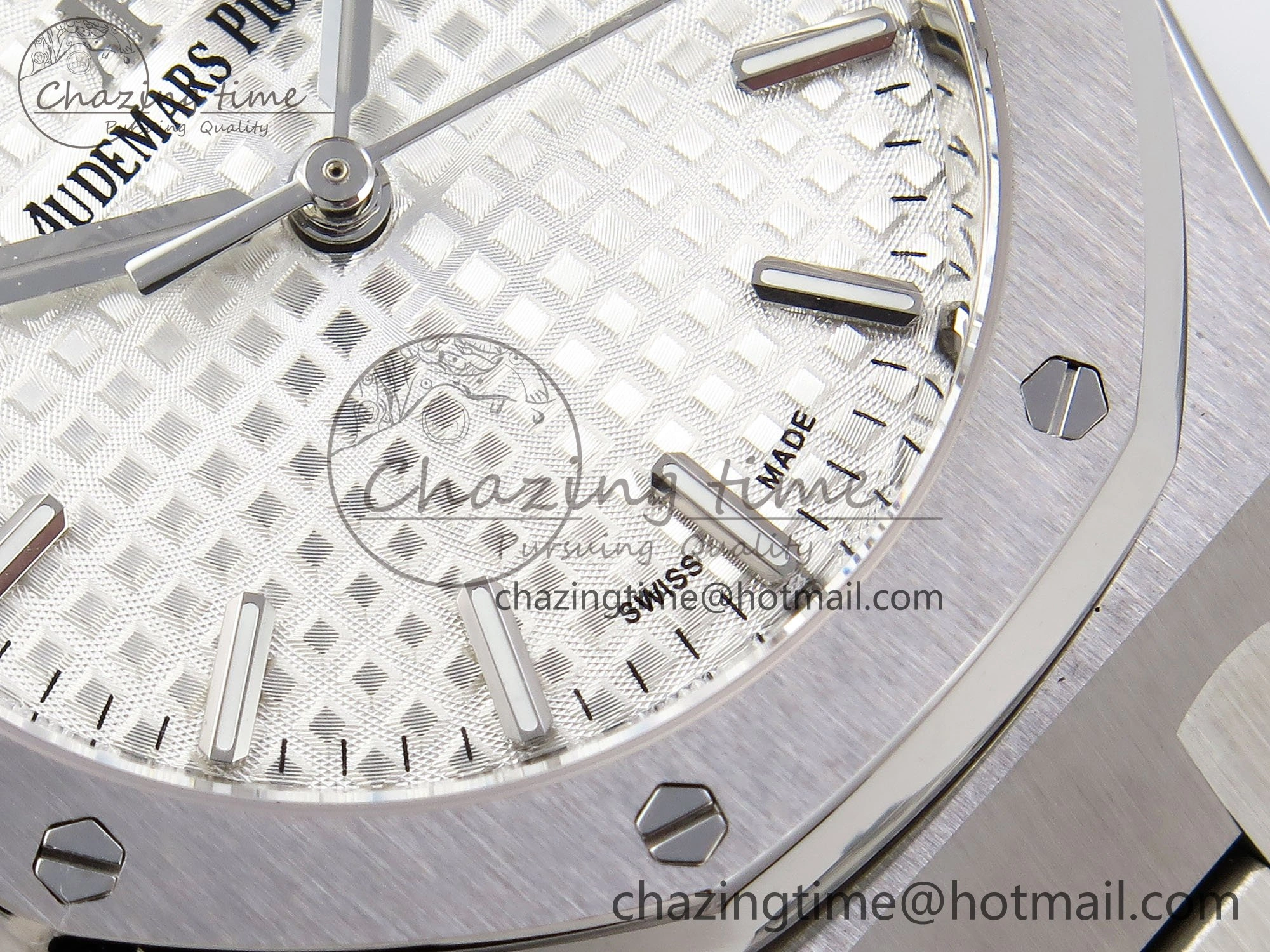 Durable Royal Oak 34mm SS ZF 1:1 Best Edition White Textured Dial on SS Bracelet A 4460