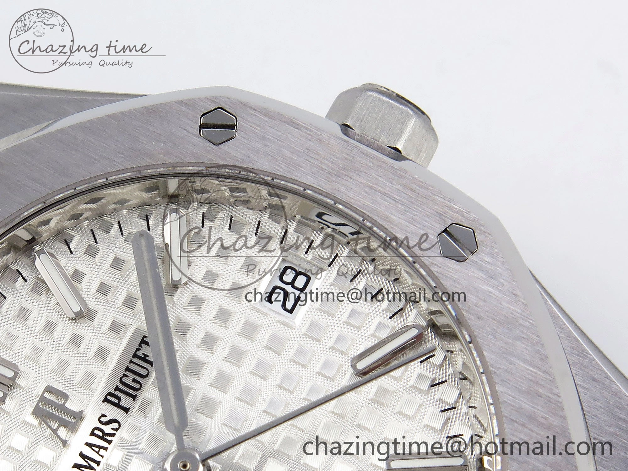 Durable Royal Oak 34mm SS ZF 1:1 Best Edition White Textured Dial on SS Bracelet A 4460