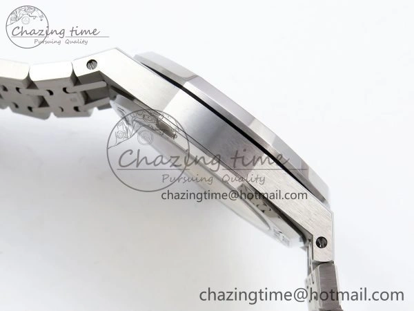 Breathable Royal Oak 37mm 15450 Diamond SS APSF 1:1 Best Edition Black Textured Dial on SS Bracelet SA3120 Super Clone 4432