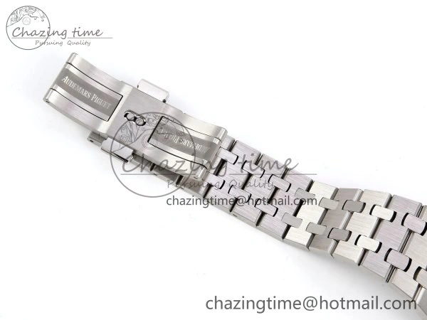 Breathable Royal Oak 37mm 15450 Diamond SS APSF 1:1 Best Edition Black Textured Dial on SS Bracelet SA3120 Super Clone 4432