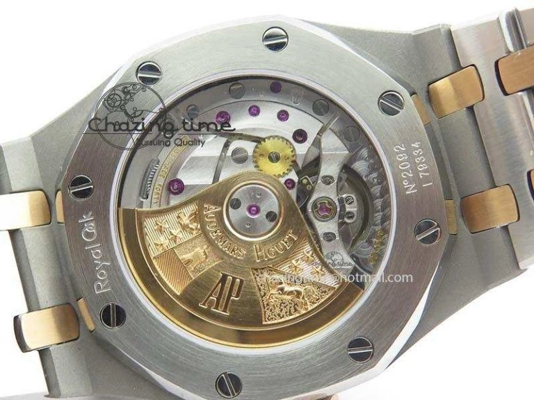 Practical Royal Oak 37mm 15450 RG Bezel JF 1:1 Best Edition Black Dial On SS RG Bracelet A 5058