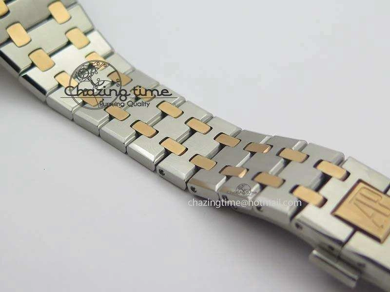 Practical Royal Oak 37mm 15450 RG Bezel JF 1:1 Best Edition Black Dial On SS RG Bracelet A 5058