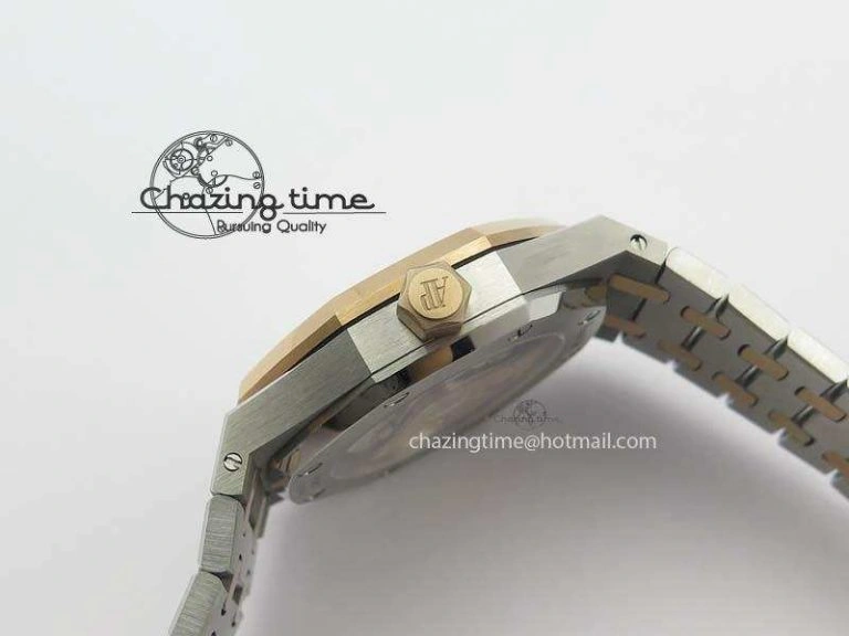 Royal Oak 37mm 15450 RG Bezel JF 1:1 Best Edition Silver Dial On SS RG Bracelet A Effortless 5061